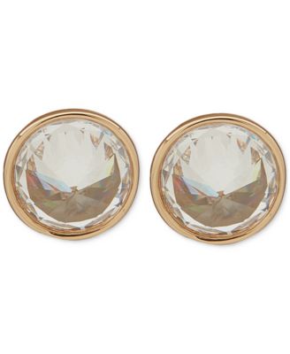 DKNY - Gold-Tone Crystal Spike Stone Bezel Stud Earrings