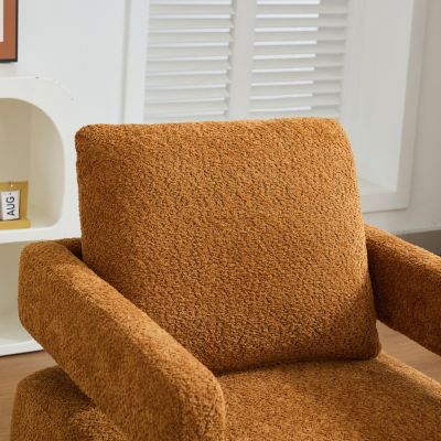Modern Swivel Accent Chair with Open Back