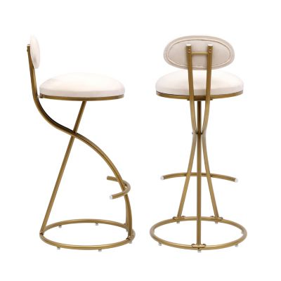 Luxurious Velvet Barstools with Anti-Slip Base
