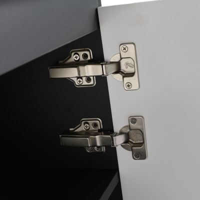 Wall-Mounted Vanity with Soft-Close Doors and Ceramic Sink