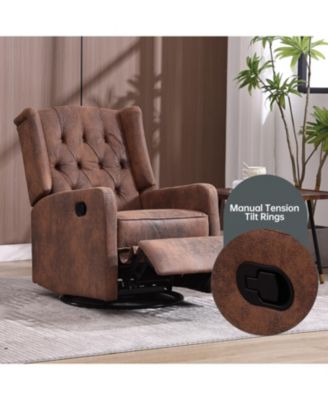 Streamdale 360 Swivel Glider Recliner, Coffee