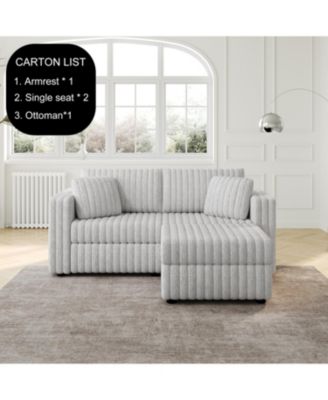 75.6" Modular Sofa w/ Lift & Ottoman