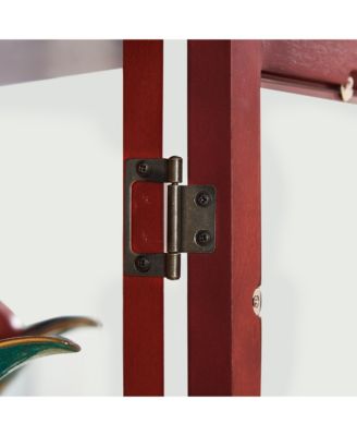 Elegant 3-Side Glass Display Curio Cabinet with Adjustable Shelves