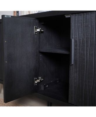 Modern Accent Cabinet with Adjustable Shelves and 4 Doors