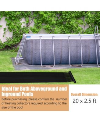 2 Pieces 20 Feet Weatherproof Solar Swimming Pool Heating System