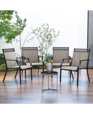Patio Chairs Set of 2 with All Weather Breathable Fabric