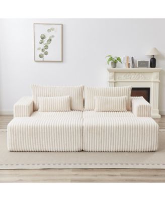 Streamdale Oversized Cloud Plush Lounger with Removable Footstools