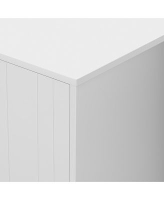 Modern TV Stand with Adjustable Shelf, Metal Legs, and Anti-Tip Safety