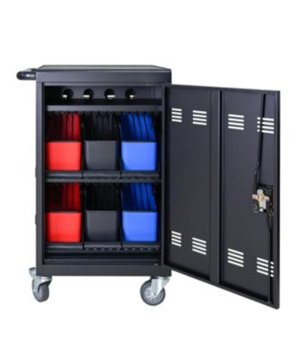 Tablet Laptop Charging Basket (Black) with Cable Management