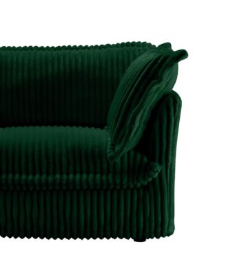 Streamdale Green Corduroy Slipcovered 3-Seater Sofa