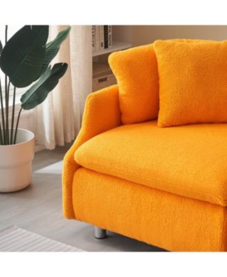 Streamdale Modern Grey Velvet 3-Seat Sofa with Cushions