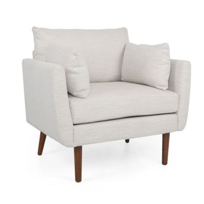 Streamdale Modern Club Chair with Sophisticated Style and Walnut Wood Finish