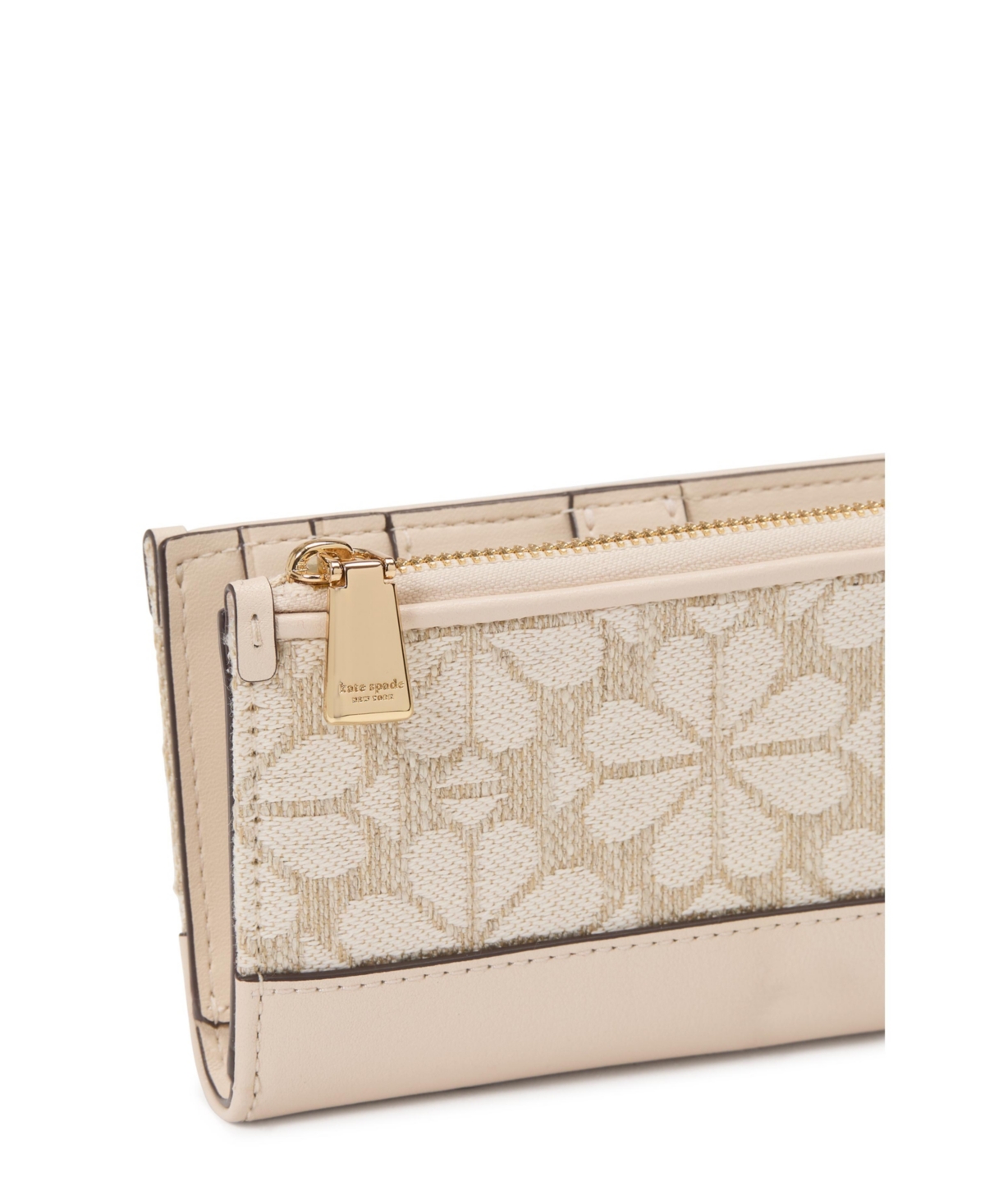 Kate Spade New York Devin Spade Flower Jacquard Small Slim Bifold Wallet
