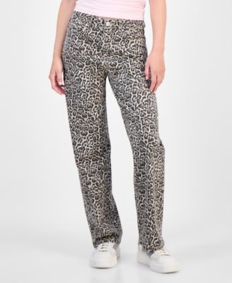 Juniors' 90s Fit Leopard-Print