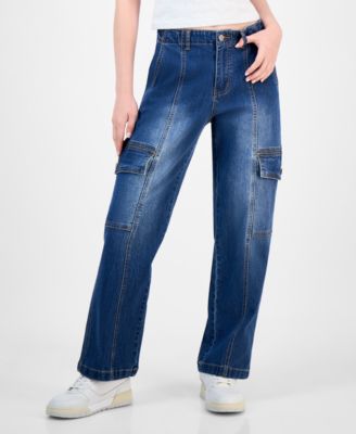 Juniors' High-Rise Cargo Skater Jeans
