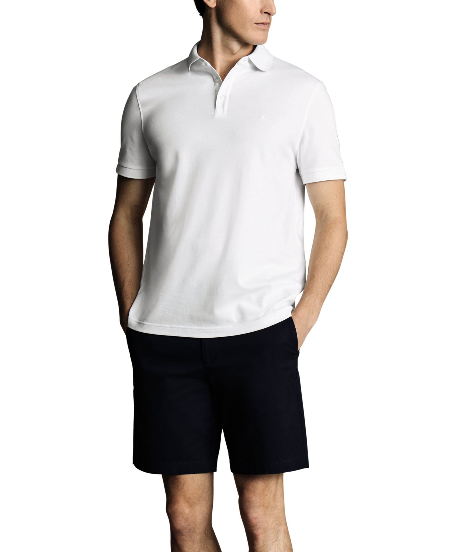 Мужские шорты Charles Tyrwhitt Slim-Fit Stretch 9" Shorts, цвет: Тёмный тёмно-синий — фото 4