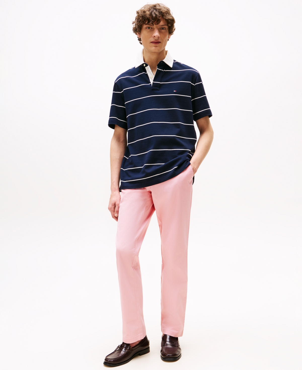 Tommy Hilfiger Men's Th Flex Stretch Regular-fit Chino Pant In Pink