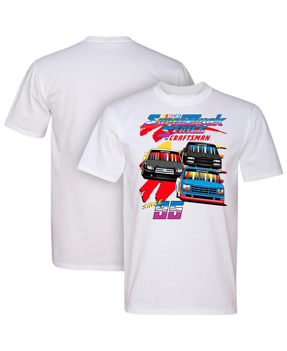 Men's White Craftsmen Truck Series Retro Tri-Blend T-Shirt - White