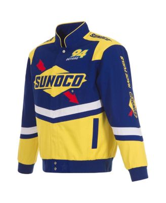 Men's Royal/Yellow NASCAR Sunoco Full-Snap Twill Uniform Jacket