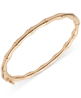 Lauren Ralph Lauren - Gold-Tone Bamboo Inspired Hinged Bangle Bracelet