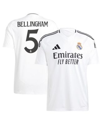 adidas - Men's Jude Bellingham White Real Madrid 2024/25 Home Replica Player Jersey