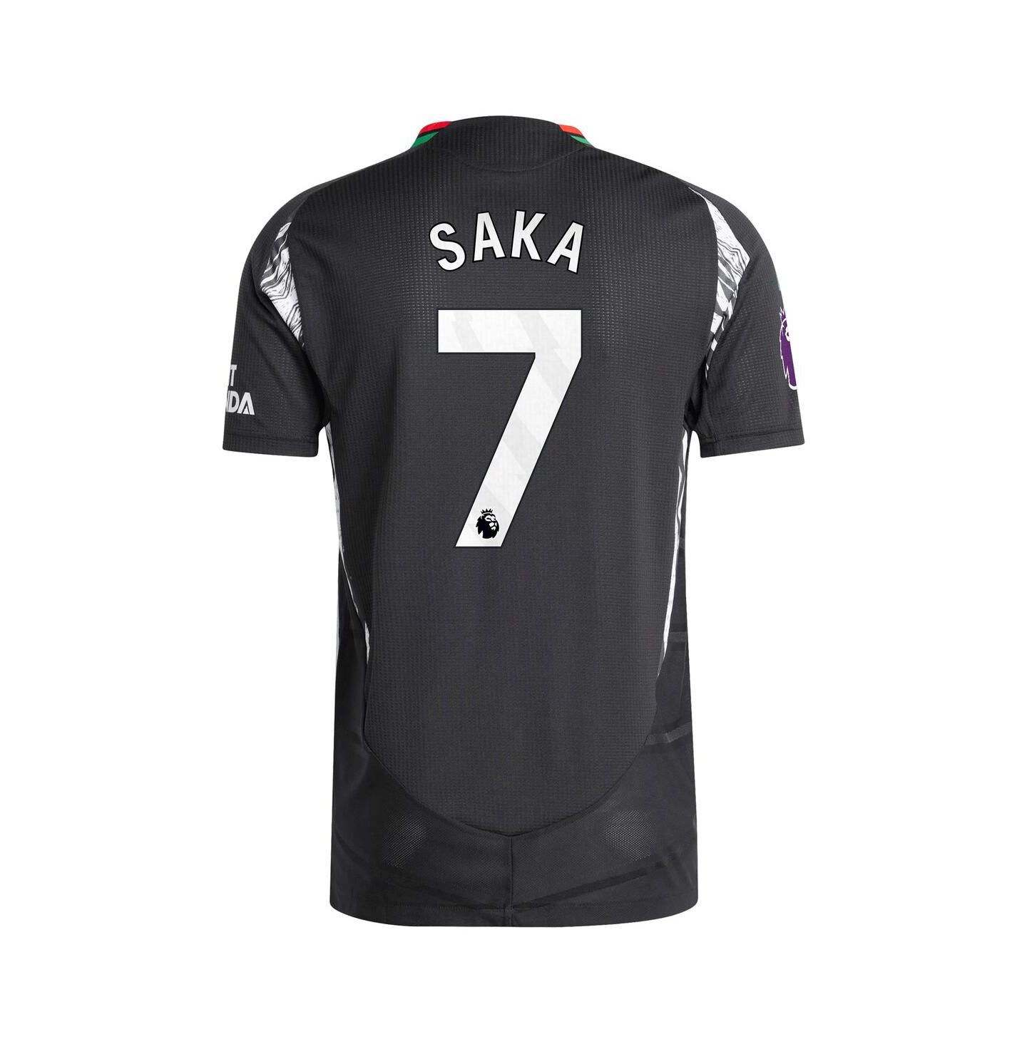 Мужской топ adidas Bukayo Saka Black Arsenal 2024/25 Away Authentic Player Jersey — фото 3