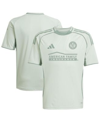 adidas - Big Boys and Girls Light Green Atlanta United FC 2025 One Planet Pre-Match Top