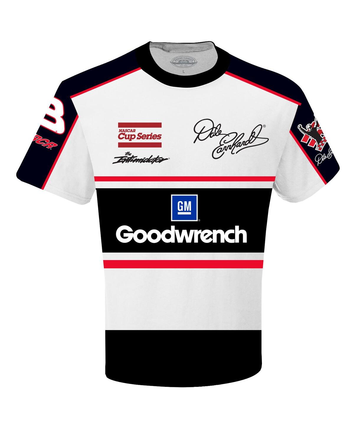 Checkered Flag Sports Men's White/black Dale Earnhardt Good Wrench Legend Sublimated Uniform T-shirt