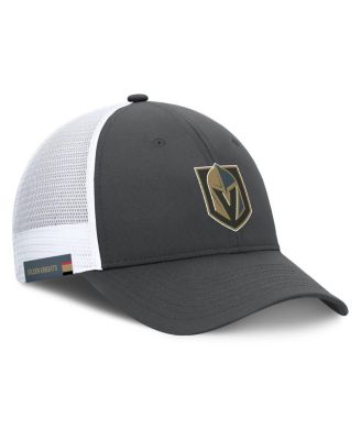 Men's Gray/White Vegas Golden Knights Authentic Pro Simple Rink Trucker Adjustable Hat