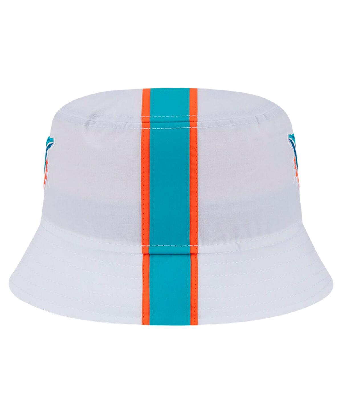 Shop New Era Men's White Miami Dolphins Helmet Bucket Hat