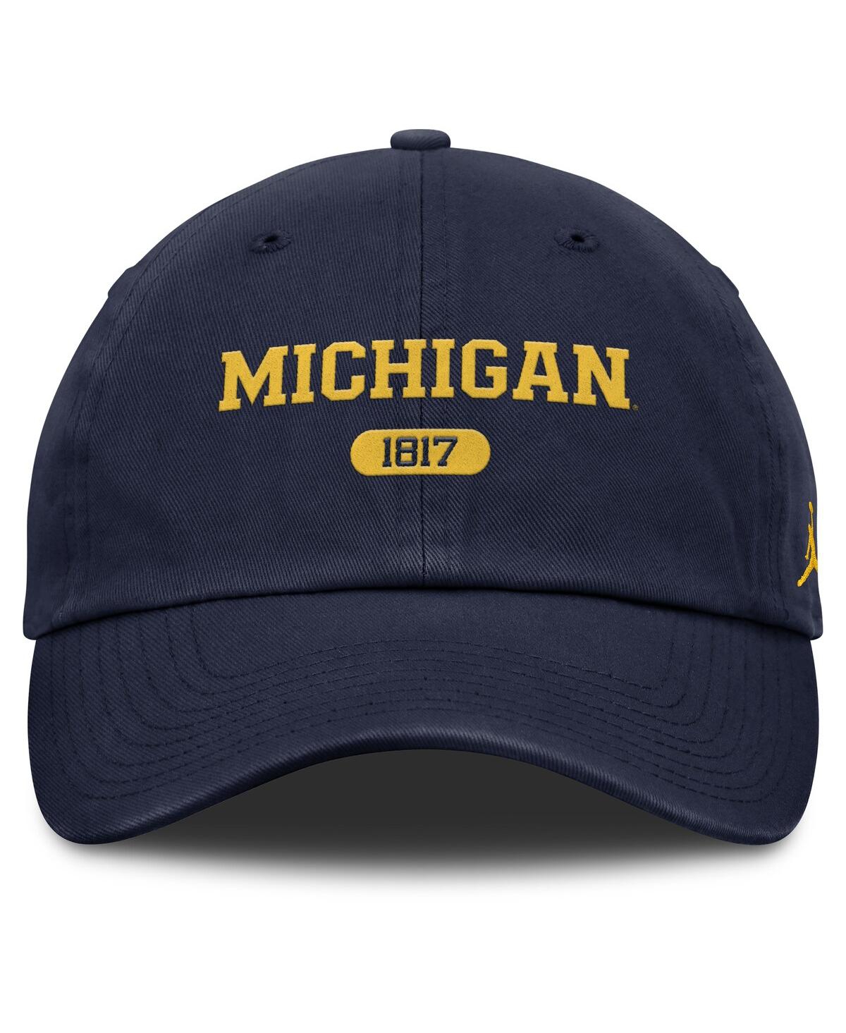 JORDAN MEN'S NAVY MICHIGAN WOLVERINES CLUB ADJUSTABLE HAT 