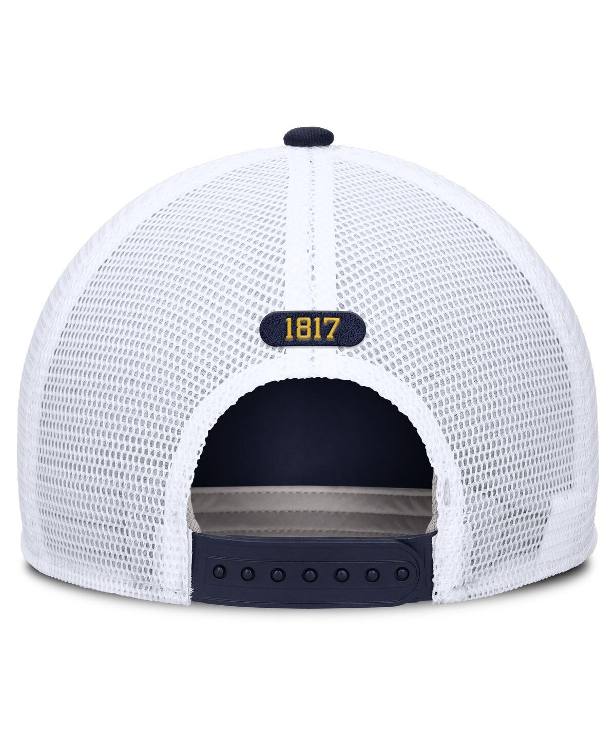 JORDAN MEN'S NAVY/WHITE MICHIGAN WOLVERINES RISE TRUCKER ADJUSTABLE HAT 