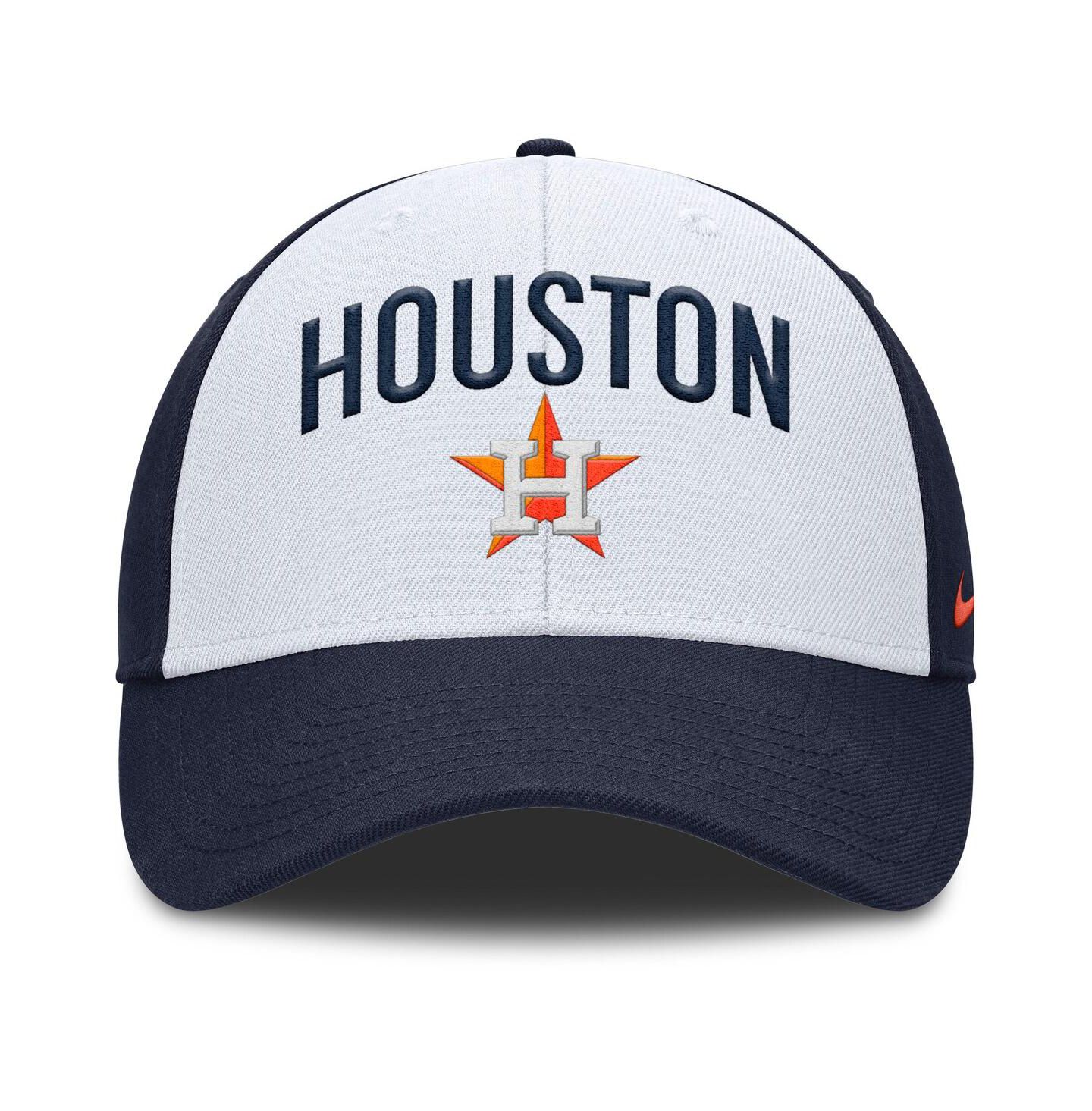 Мужская кепка Nike White/Navy Houston Astros Club Performance Adjustable Hat — фото 2