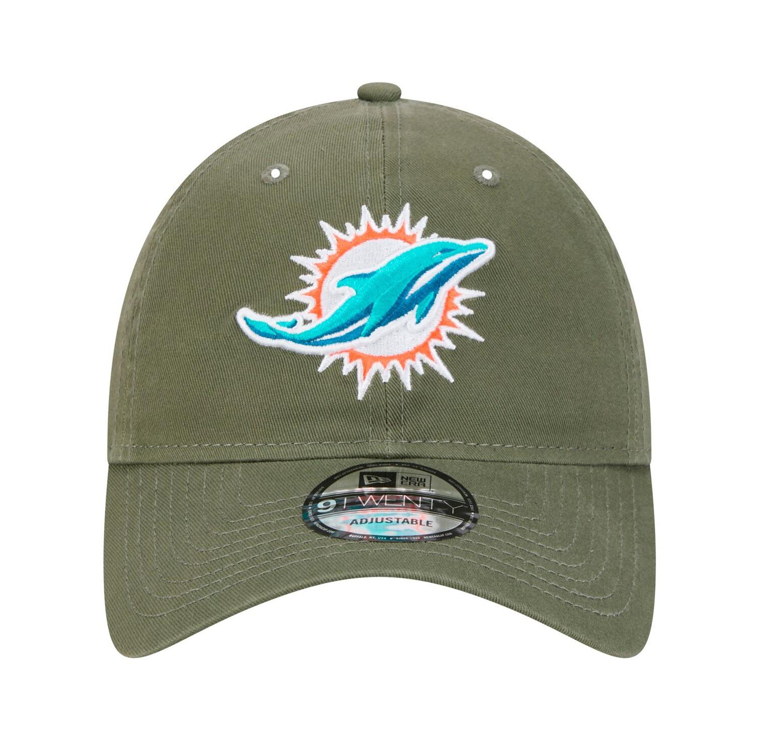 Men's Olive Miami Dolphins Main 9TWENTY Adjustable Hat