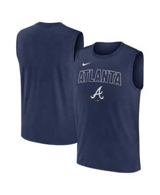 Nike - Men's Navy Atlanta Braves Knockout Performance Muscle Tank Top