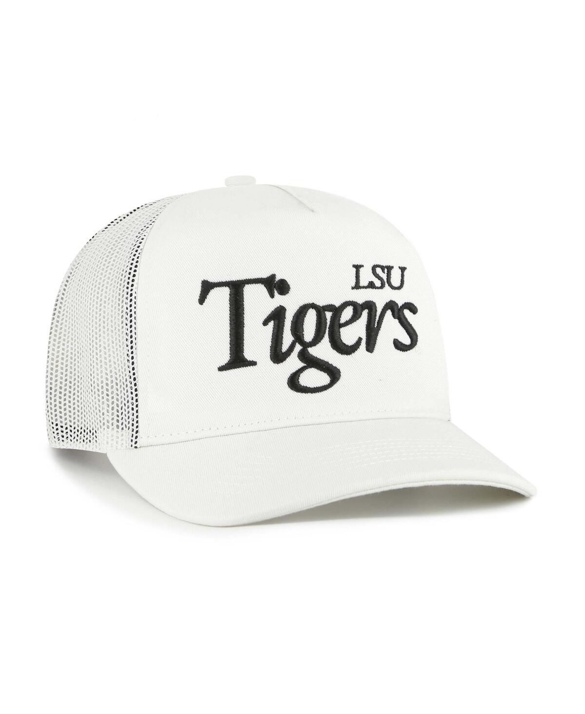 47 Brand Men's And Women's Cream Lsu Tigers Foundation Script Adjustable Trucker Hat