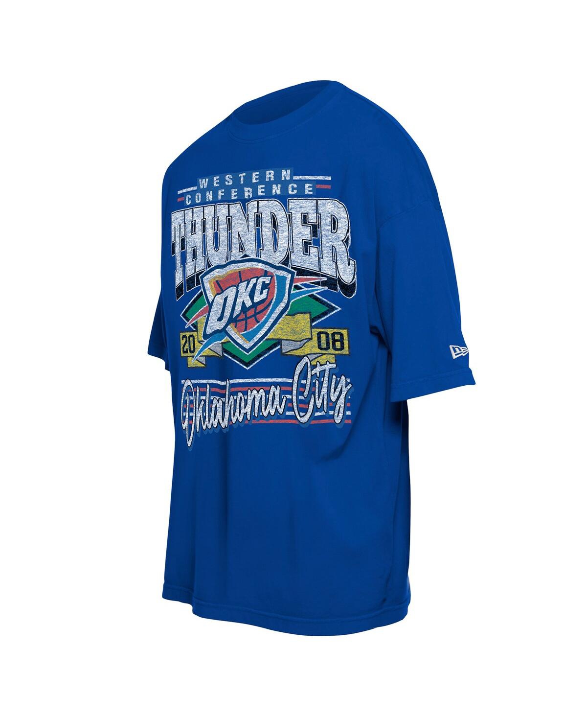 New Era Men's Blue Oklahoma City Thunder Distressed Sport Classics T-shirt In Blue