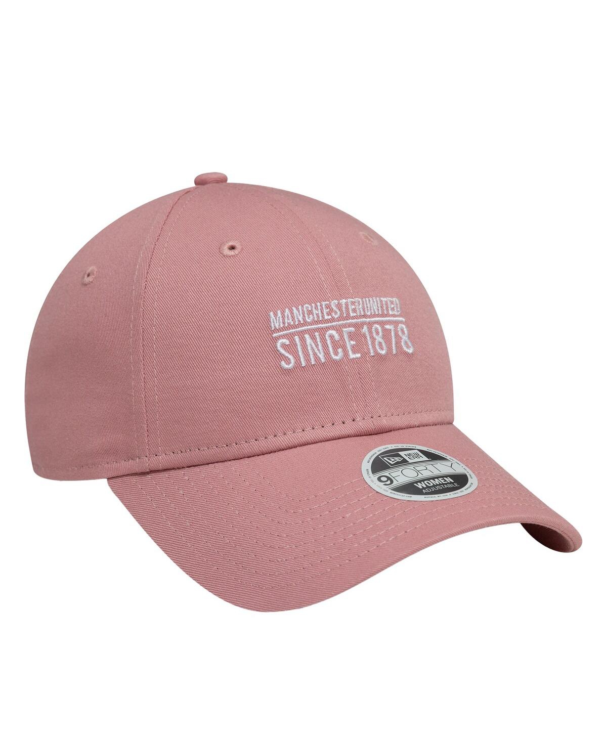 Shop New Era Women's Pink Manchester United Seasonal 9forty Adjustable Hat