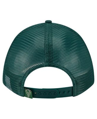Men's Hunter Green Milwaukee Bucks Minimalist A-Frame 9FORTY Trucker Hat