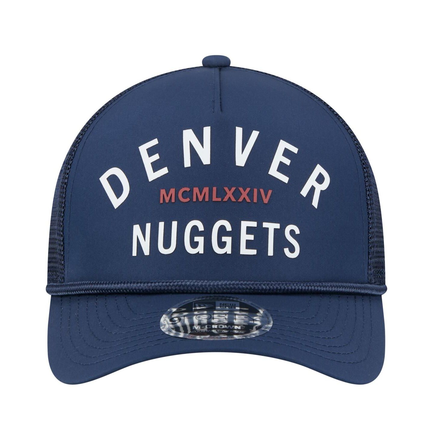 Мужская кепка New Era Navy Denver Nuggets Minimalist A-Frame 9FORTY Trucker Hat — фото 2