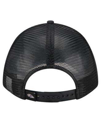 Men's Black Baltimore Ravens Active Minimalist M-Crown A-Frame 9FORTY Adjustable Hat