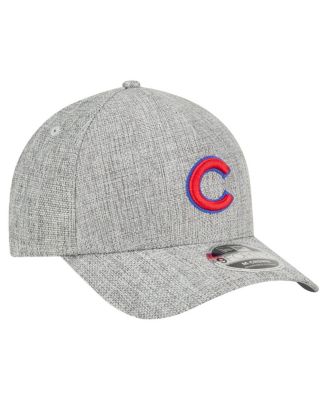 Men's Gray Chicago Cubs Cotton Weave M-Crown A-Frame 9FORTY Adjustable Hat