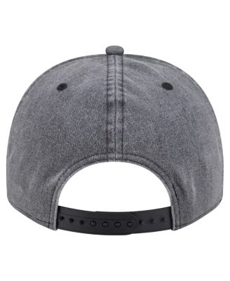 Men's Charcoal Pittsburgh Penguins Throwback Washed A-Frame Pre-Curved 9FIFTY Snapback Hat