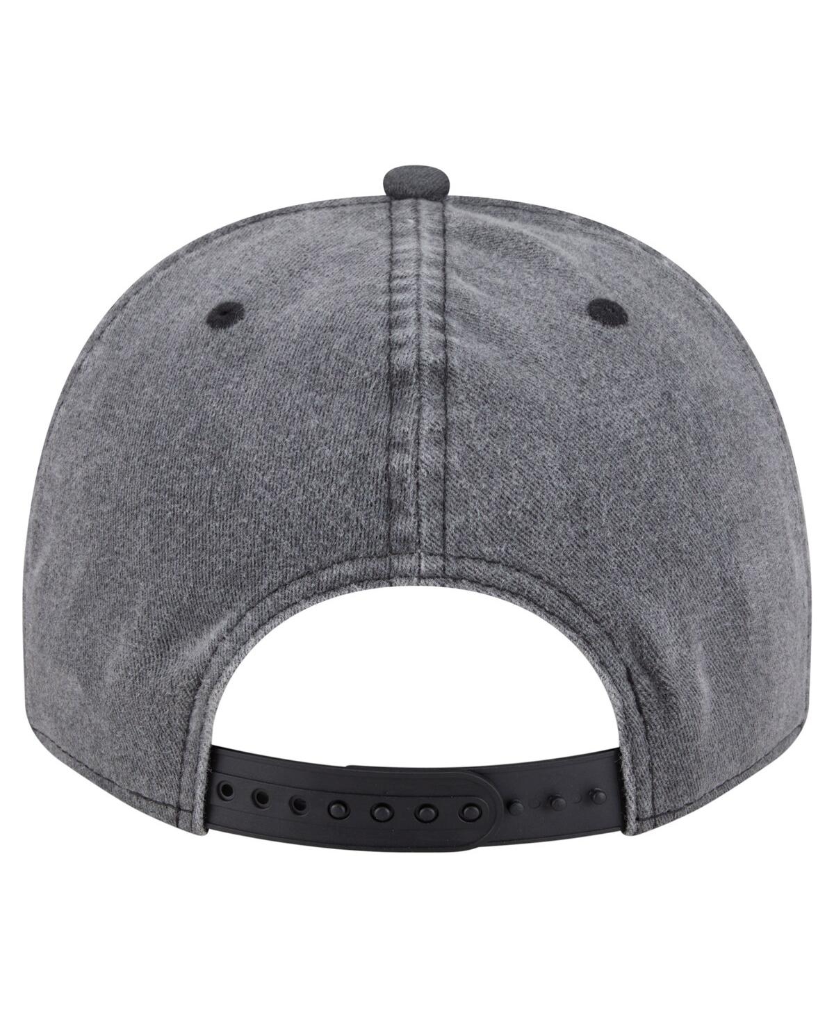 New Era Men's Charcoal New York Islanders Throwback Washed A-frame Pre-curved 9fifty Snapback Hat