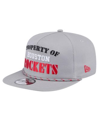 Men's Gray Houston Rockets Throwback Property Of Golfer Snapback Hat