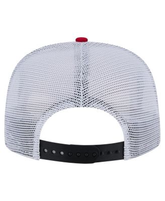 Men's Black/Red Detroit Red Wings Throwback V-Dye Adjustable Golfer Hat