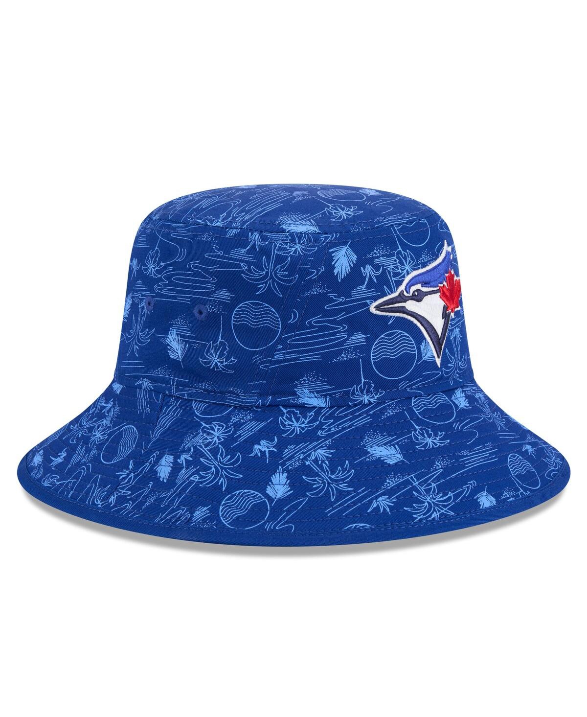 NEW ERA MEN'S ROYAL TORONTO BLUE JAYS 2025 SPRING TRAINING ALL OVER PRINT BUCKET HAT 