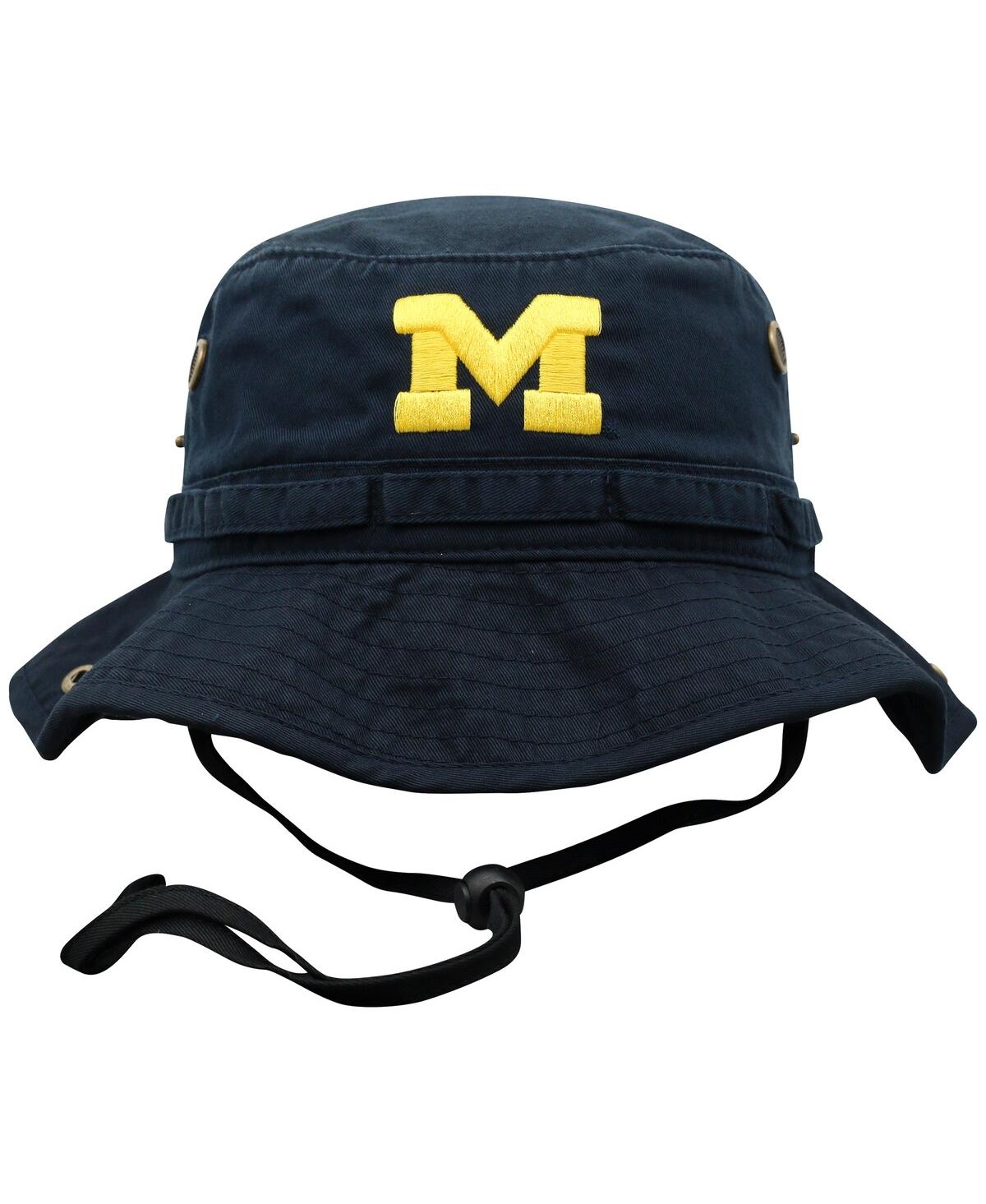 Top Of The World Men's Navy Michigan Wolverines Angler Washed Bucket Hat