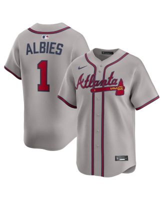 Nike - Men's Ozzie Albies Gray Atlanta Braves Road Limited Player Jersey