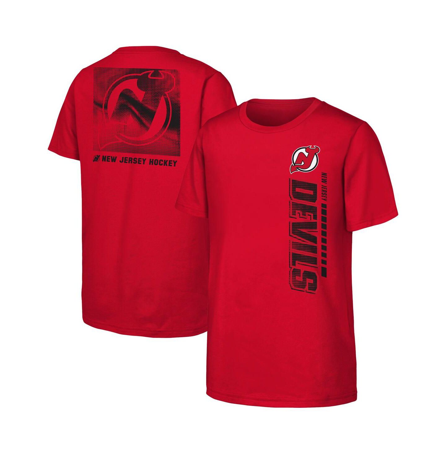 Детская футболка Outerstuff Red New Jersey Devils Atmosphere — фото 1
